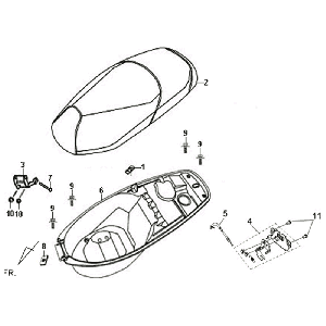 Scatola porta casco Sym Symphony SR (BK5560) nera