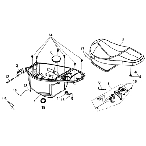 Scatola porta casco Sym Jet 4 (R086) rossa