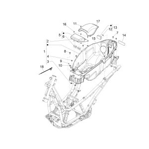 Scatola porta casco Piaggio Beverly 300 IE ABS Euro 4 2016-2020