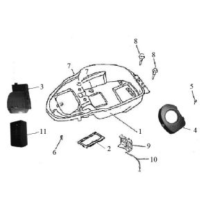 Scatola porta casco Turbho RG50 bianca nera
