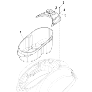 Scatola porta casco Vespa GTS 125 IE ABS Euro 5 2021