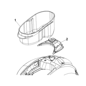 Scatola porta casco Vespa GTS 250 ie 2005-2009 (con ABS)