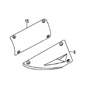 Paracalore di scarico blu a 2 tempi generico Xor 50 2006