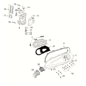 Housing cover Peugeot Django 125 EFI E5 2021-2022