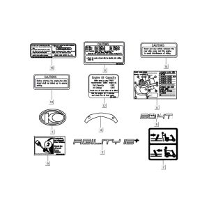 Emblemi - Adesivi Kymco Agility 16'+ 4 tempi nero lucido