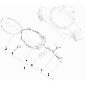 Contachilometri - Cabina di guida Piaggio New Fly 4 tempi 4V