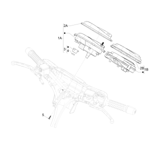 Contachilometri - Cockpit Vespa GTS 300 ie 2008-2016 (con e senza ABS)