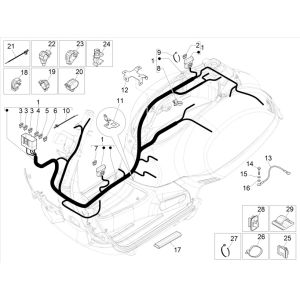 Cablaggio Vespa GTS 300 HPE 4V IE ABS Euro 4 2019
