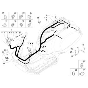 Cablaggio elettrico Vespa GTS 125 IE ABS Euro 4 2016-2018