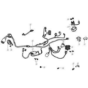 Cablaggio Kymco K-Pipe 4 tempi nero lucido