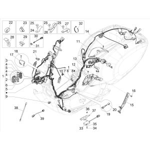 Cablaggio Vespa Sprint 125 3V IE ABS Euro 5 2021
