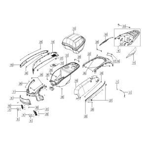 Coperture - Pannello posteriore - Kymco Like 125