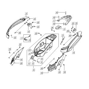 Cofani - Pannello posteriore - Kymco People S 300i