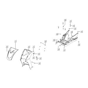Cappe - Placcatura Kymco Agility 10' 4 tempi argento bianco