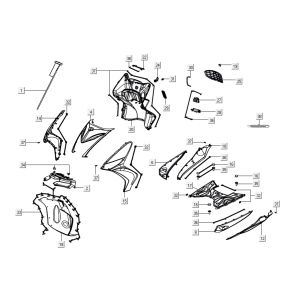 Cappe - Placcatura - Kymco Agility 16'+ 4 tempi argento metallizzato opaco