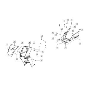 Cappe - Placcatura Kymco Agility Fat 12' 4 tempi nere lunghe