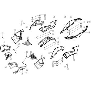 Cappe - Placcatura Kymco K-Pipe 4 tempi nero lucido