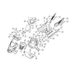 Cappe - Placcatura Kymco New Dink 4 tempi nero metallizzato