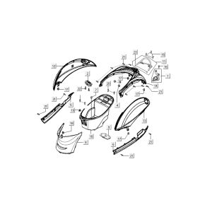 Cappe - Placcatura Kymco Sento 50 4 tempi Rosso