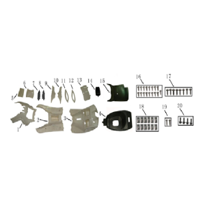 Cappucci - Placcatura centrale in argento China Nano