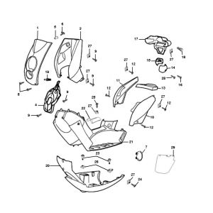 Cofani - Placcatura Peugeot Ludix pro a 2 tempi