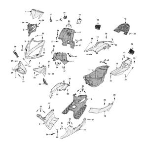 Cofani - Peugeot Speedfight 3 50 2 tempi LC placcatura 2 tempi