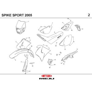 Cappe - Placcatura Rieju Spike giallo 2007 2 tempi