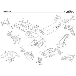 Cappe - Placcatura Rieju Tango arancione 2009 2 tempi