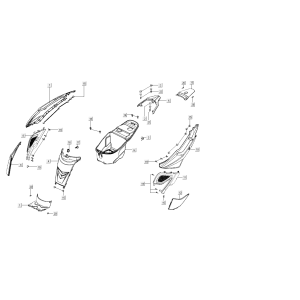 Cappe - Placcatura Kymco Super8 Street 50i Euro 4 Grigio Opaco