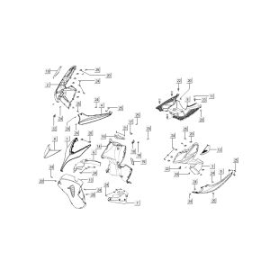 Cappe - Placcatura Kymco Super8 50 4 tempi 2007-2009 arancione