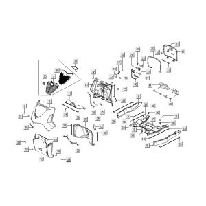 Cappe - Placcatura frontale Kymco People S 50 4 tempi blu oceano profondo