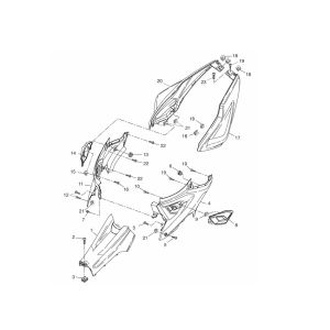Coperchi Yamaha Aerox 50 2 tempi LC 2013 - Placcatura