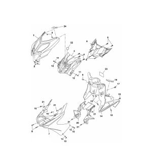 Cappe - Placcatura Yamaha Aerox 4 tempi 2014