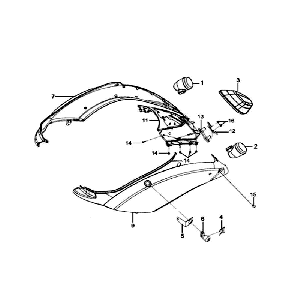 Cappucci - Placcatura - Fanale posteriore Sym Mio (tutti i colori)