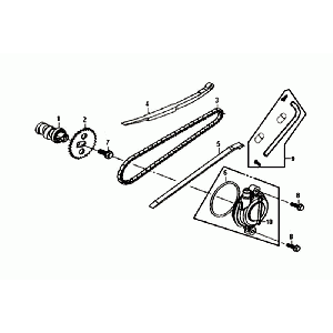 Albero a camme - Catena di distribuzione - Guidacatena Sym Orbit II Euro 4 Mat Grey
