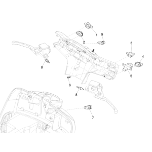 Interruttori - Pulsanti Vespa GTS 300 ie 2008-2016 (con e senza ABS)