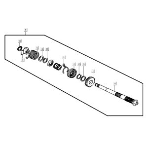 Asse Kickstarter Kymco Activ 50 4 tempi argento