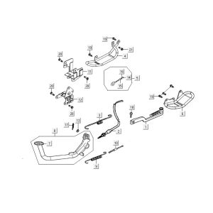 Pedale Kickstart Kymco Maxxer 90 Nero