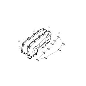Coperchio carter Kymco Super9 50 2 tempi AC nuovo modello argento - nero