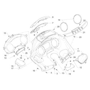 Contachilometri - Cockpit Piaggio MP3 300 ie LT Business - Sport (con e senza ABS) 2016-2018