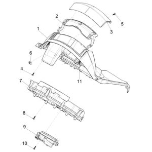 Contachilometri - Cabina di guida Piaggio MP3 300 HPE/300 HPE Sport ABS Euro 5 2020-2022
