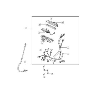 Contachilometri - Cockpit - Cavo tachimetro Kymco Agility 16'+ 4 tempi nero lucido