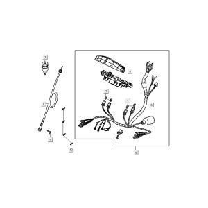 Contachilometri - Cockpit - Cavo tachimetro Kymco Carry 4 tempi nero