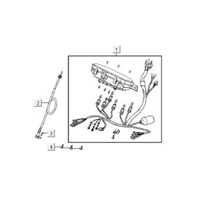 Contachilometri - Cockpit - Cavo tachimetro Kymco VP50 4 tempi Actecho argento