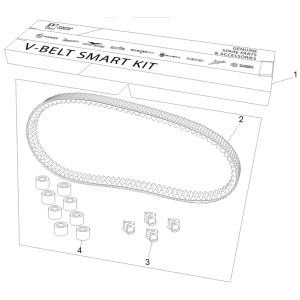 Kit cinghia trapezoidale - Rulli variatori Piaggio MP3 350 Maxi Sport ABS Euro 4 2018-2020