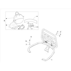 Portapacchi posteriore Vespa Primavera 50 4 tempi IGET 3V Euro 5