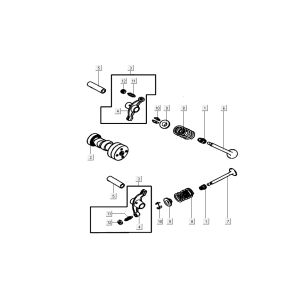 Albero a camme - Valvole - Stivali Kymco K-Pipe 4 tempi nero lucido