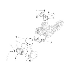 Coperchio valvole Vespa Sprint 125 3V IE ABS Euro 5 2021