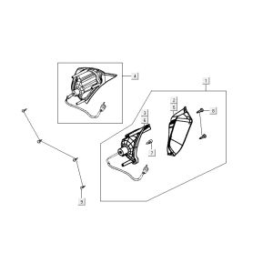 Indicatori di direzione posteriori Kymco Vitality 50 2 tempi AC argento perlato