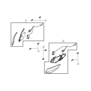 Indicatori anteriori Agility 16+ 125 in argento metallizzato opaco